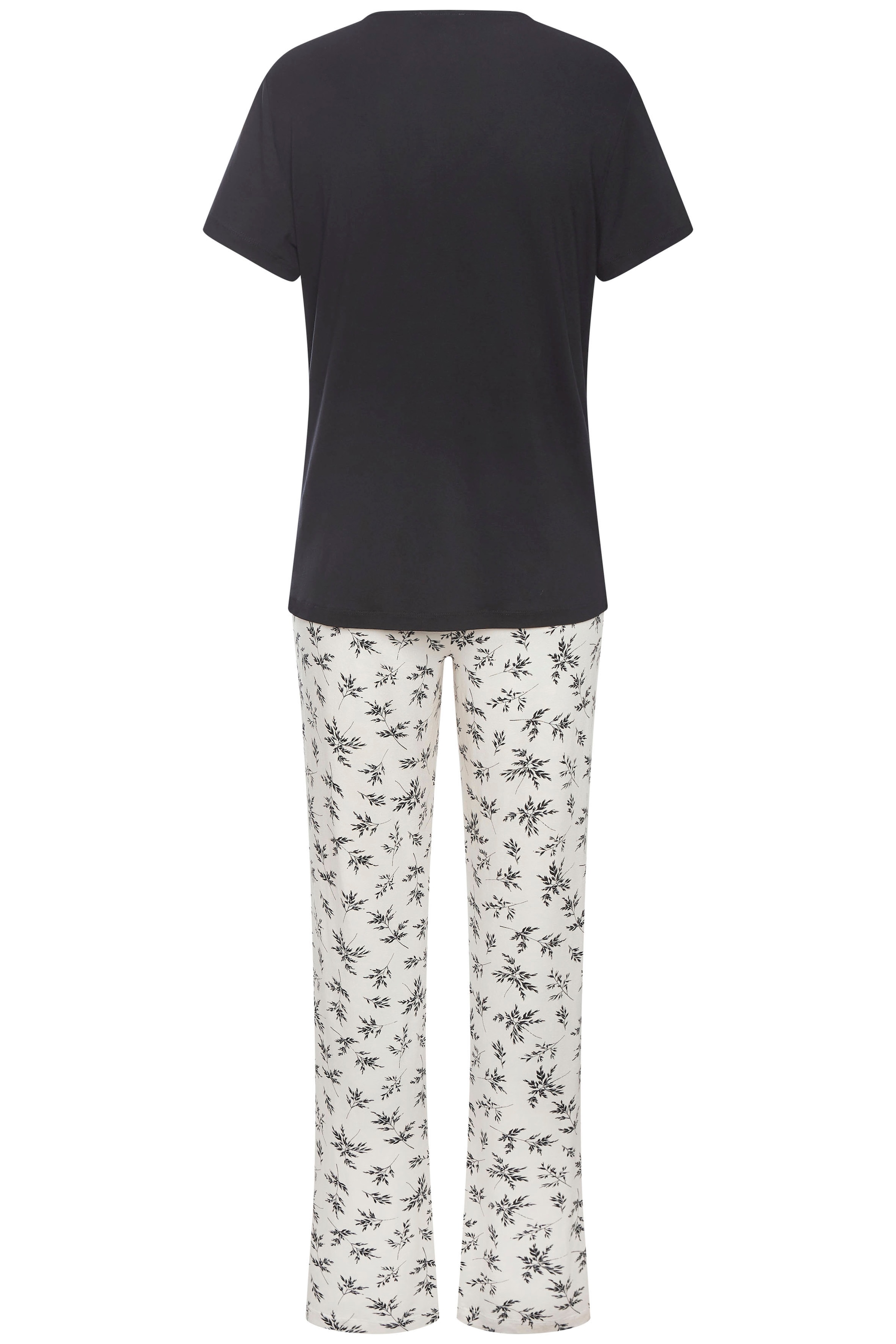 VIVANCE Pižama 'Dreams' | črna barva: sprednja stran