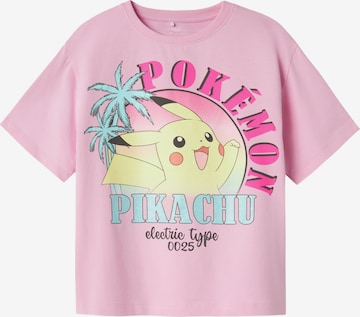 NAME IT Tričko 'NKFFami Pokemon' – pink: přední strana