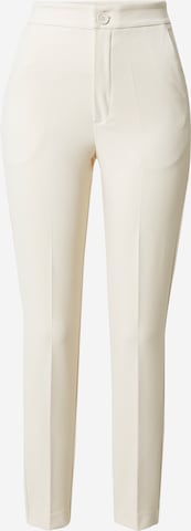 Gina Tricot Slim fit Trousers with creases 'Karin' in Beige: front