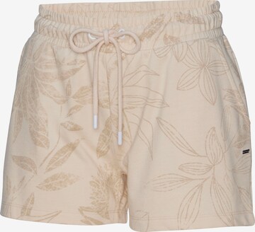 LASCANA Regular Pyjamahose in Beige