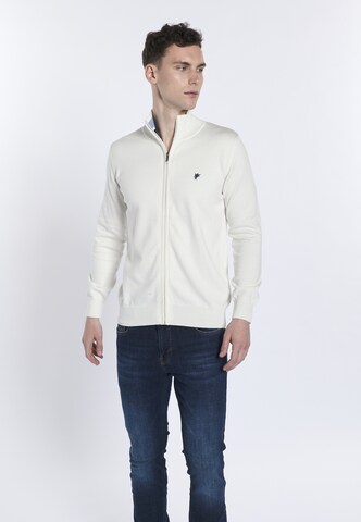 DENIM CULTURE Kardigán ' Leopoldo ' - fehér