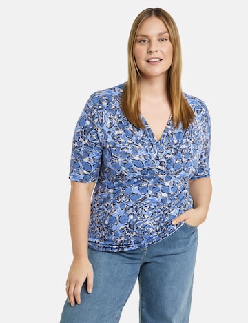 SAMOON Blouse in Blue: front