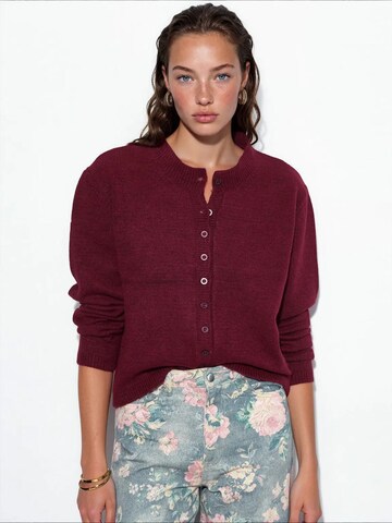 Viorna Gebreid vest in Rood: voorkant