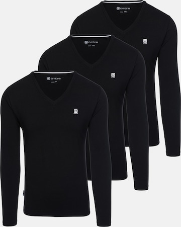 T-Shirt Ombre en noir : devant