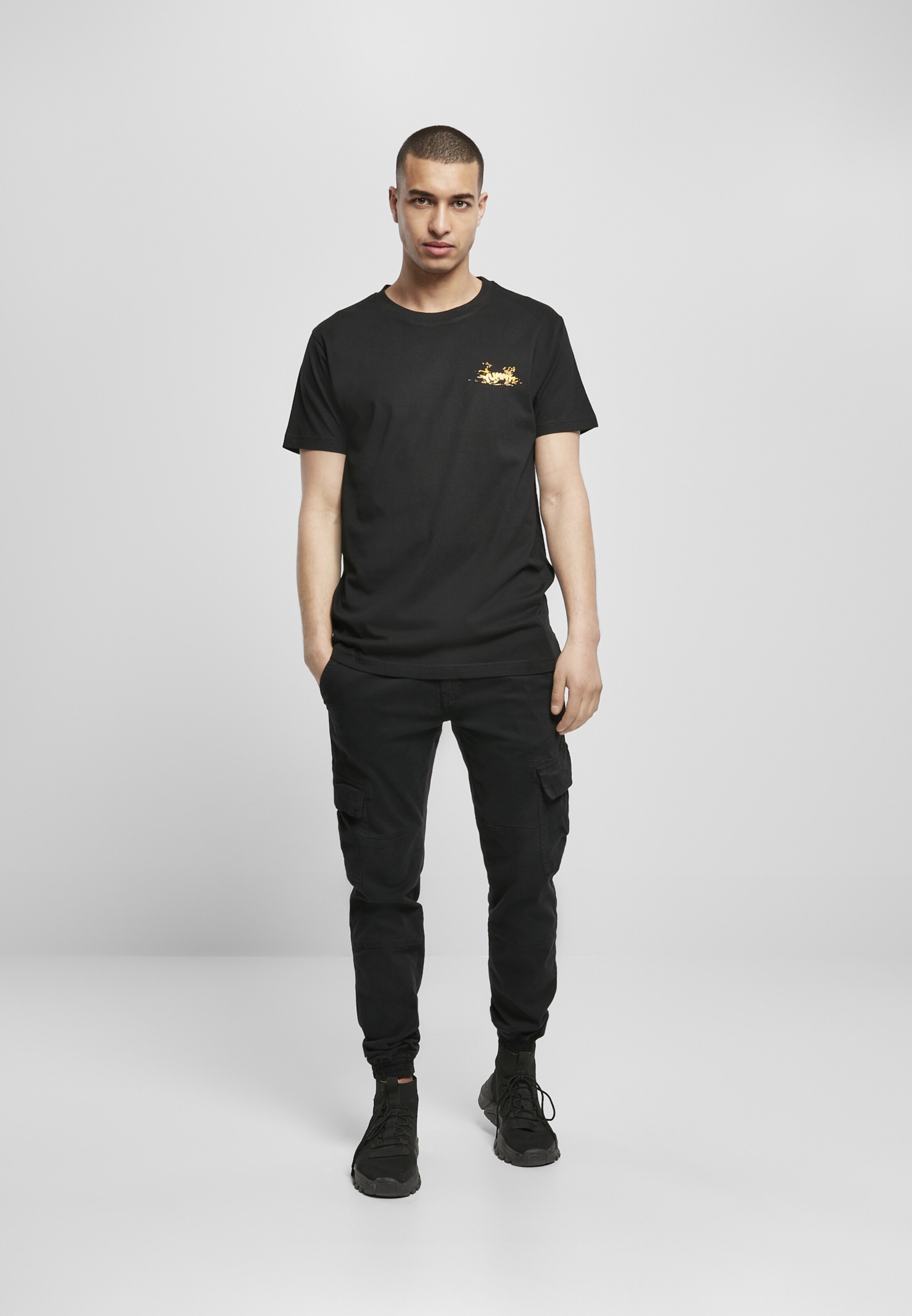 Männer Shirts Mister Tee T-Shirt 'Yummy' in Schwarz - ZT00158 Männer Shirts Mister Tee T-Shirt 'Yummy' in Schwarz - ZT00158