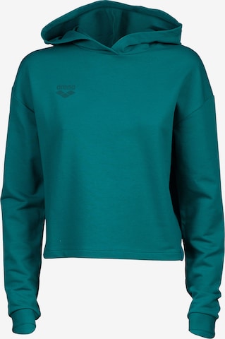 Felpa sportiva 'HOODED SWEAT FLEECE' di ARENA in verde: frontale