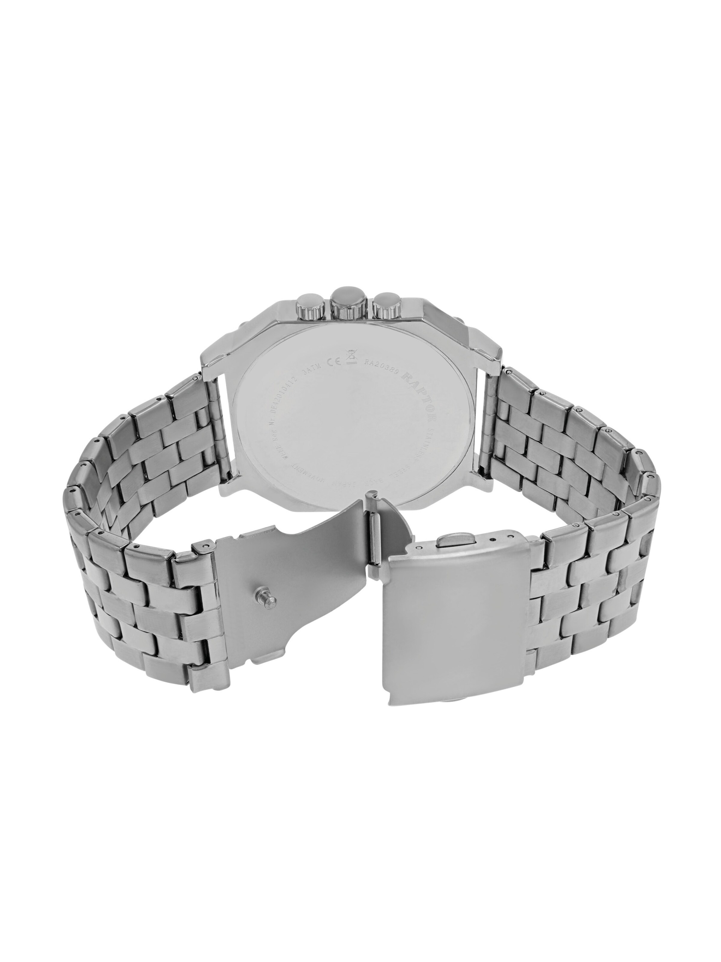 Raptor Analog Watch 'Magnus, Mineralglas' in Silver