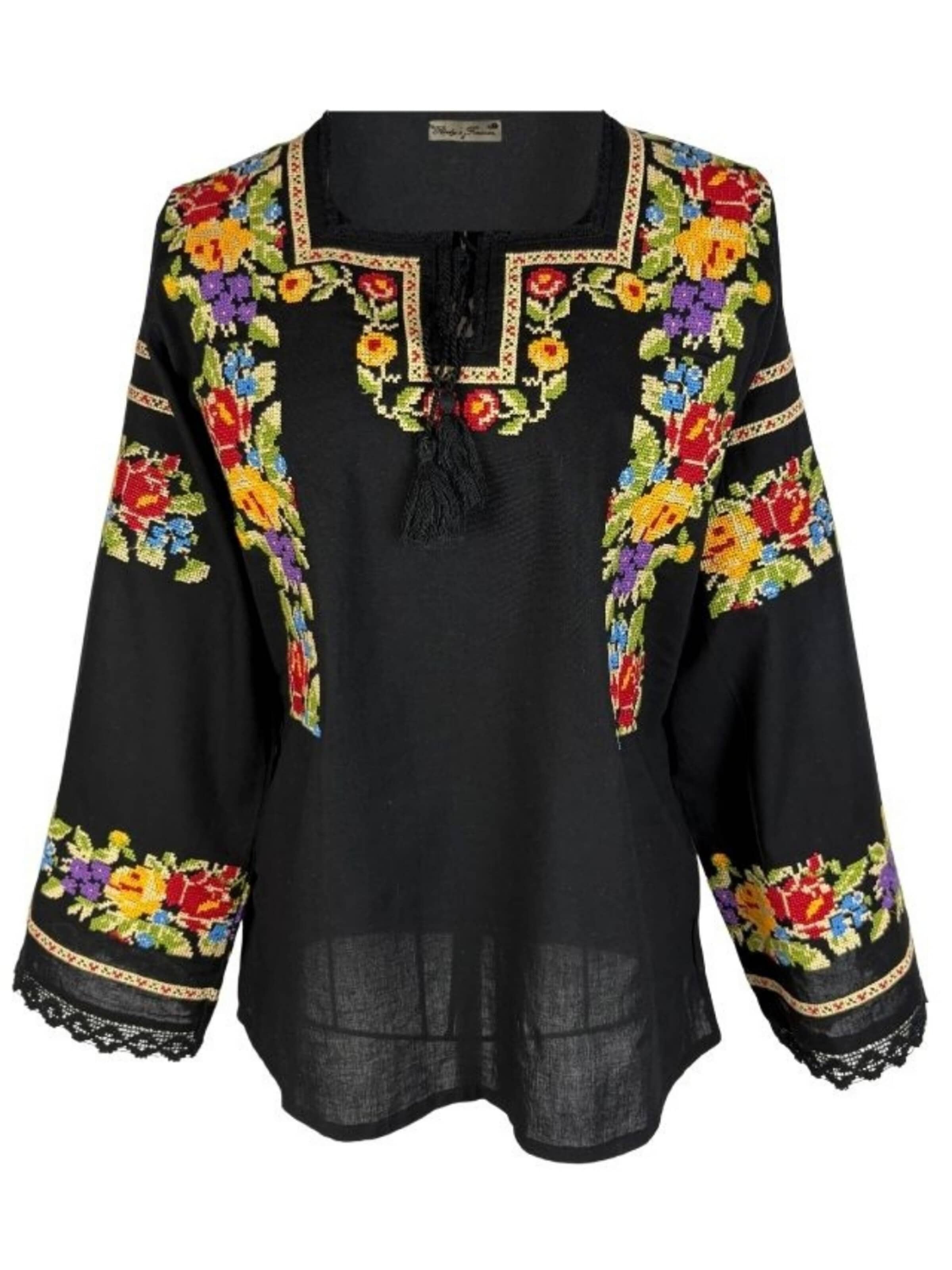 Blouse folklorique Rody’s forever en noir : devant