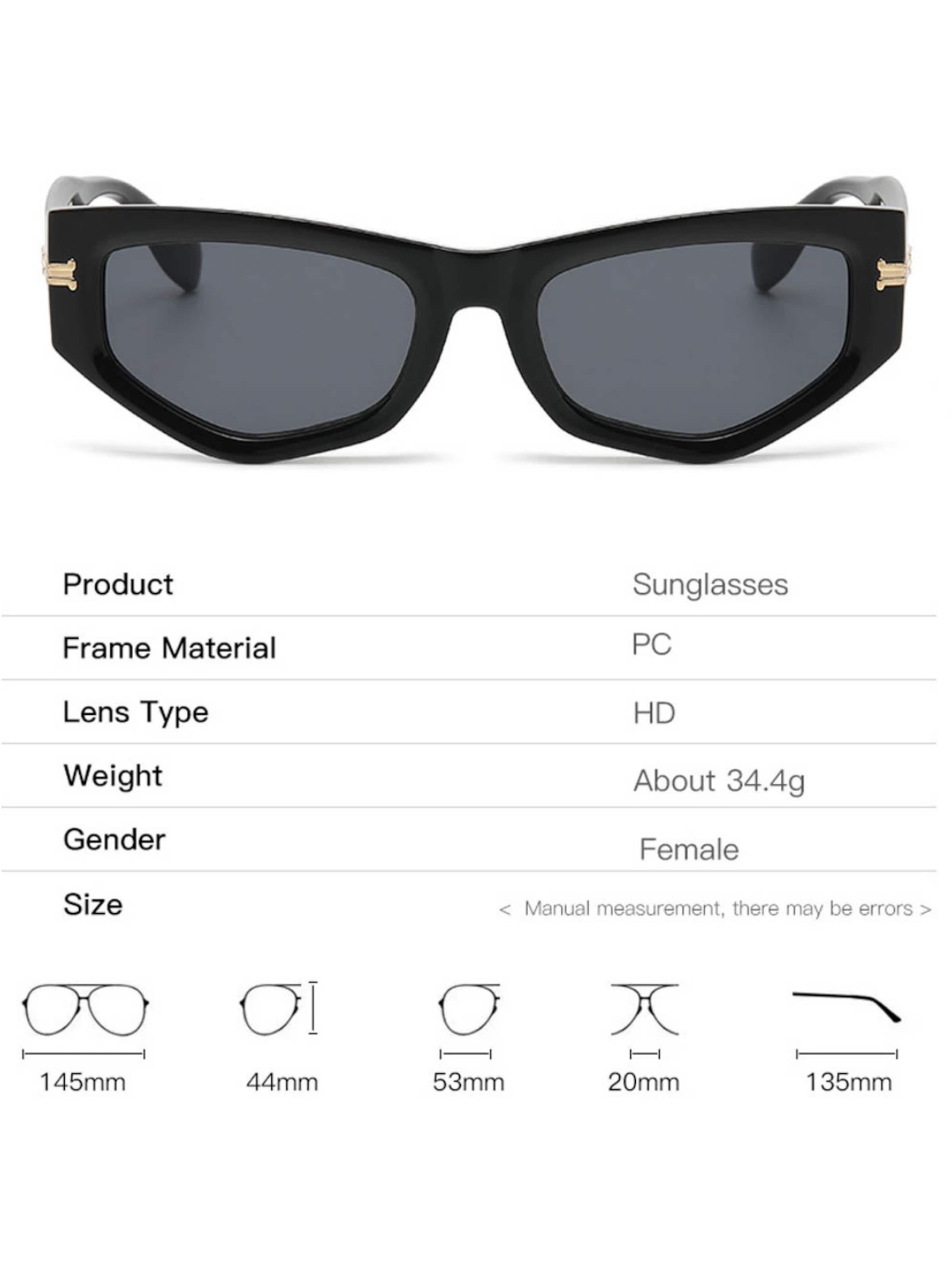 VEYREY Sunglasses 'Cat-eye Sonnenbrillen Bugdurash' in Black