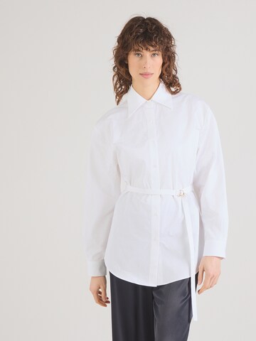 Camicia da donna 'Eyane' di HUGO in bianco: frontale