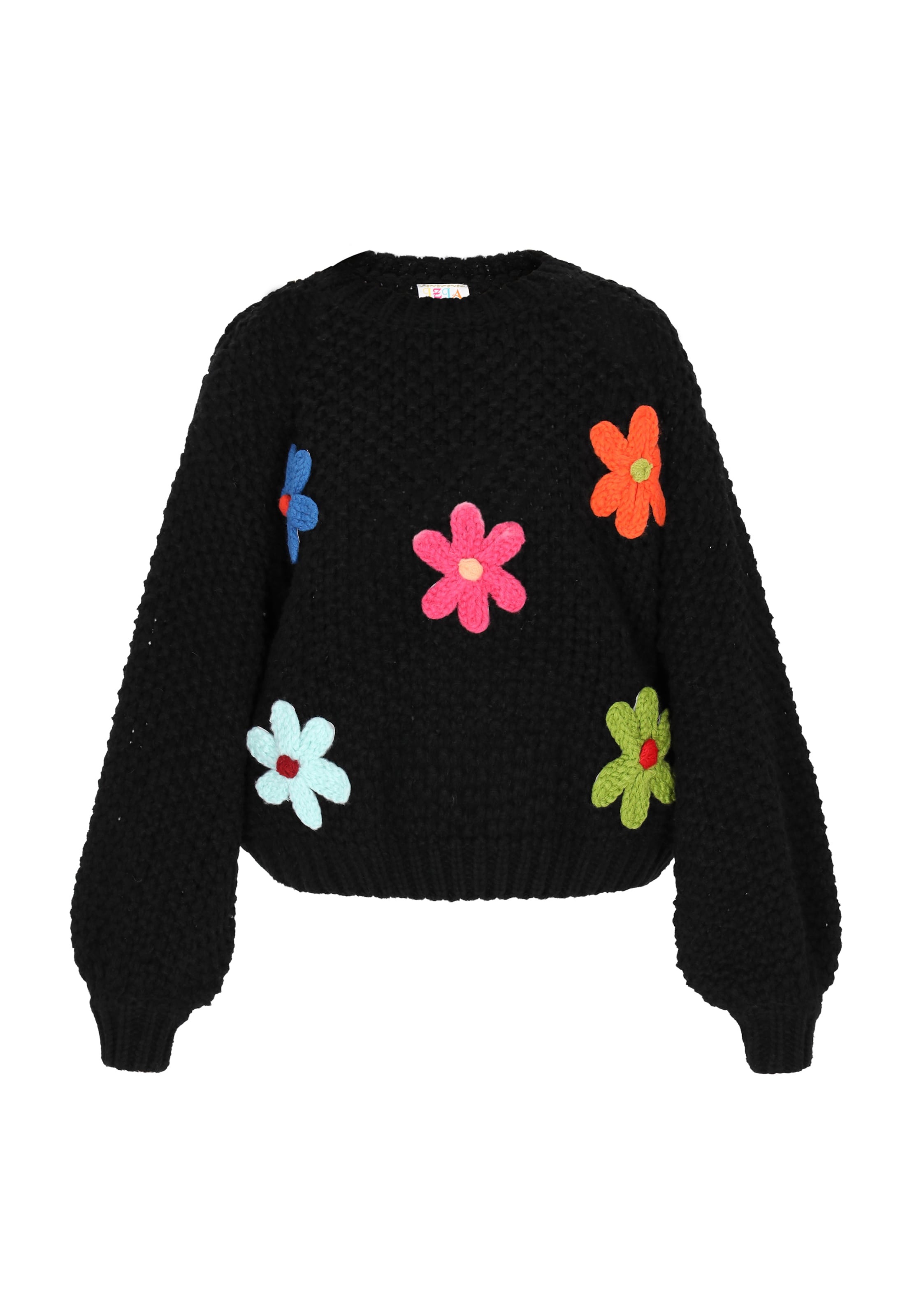 IZIA - Pullover oversized em preto: frente