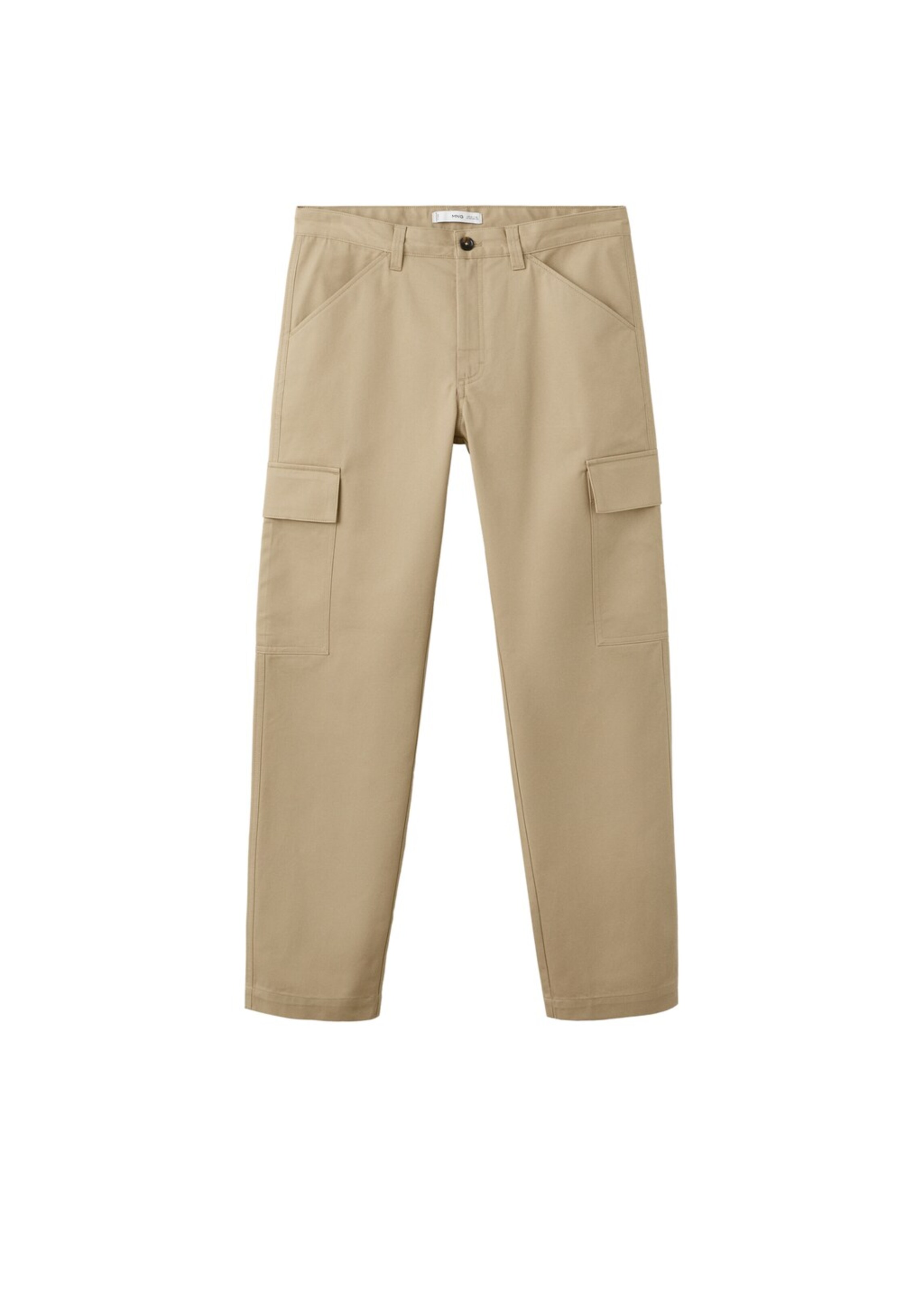 MANGO MAN Regular Cargo Pants in Beige: front