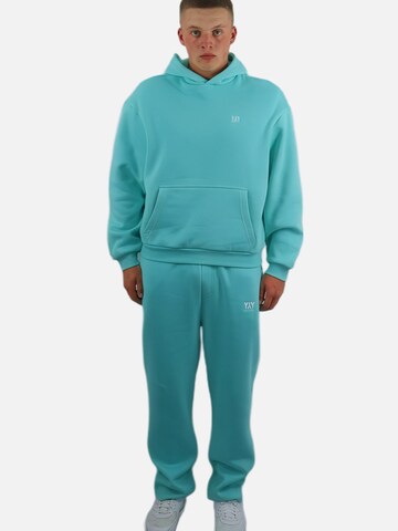 HEFTYKA Loose fit Workout Pants 'OPEN' in Blue: front