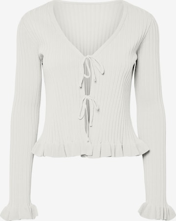 PIECES Cardigan 'PCRagnhild' i hvid: forside