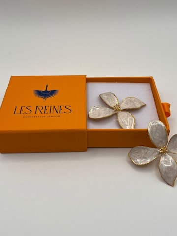 Les Reines Örhängen 'Lunaria' i vit