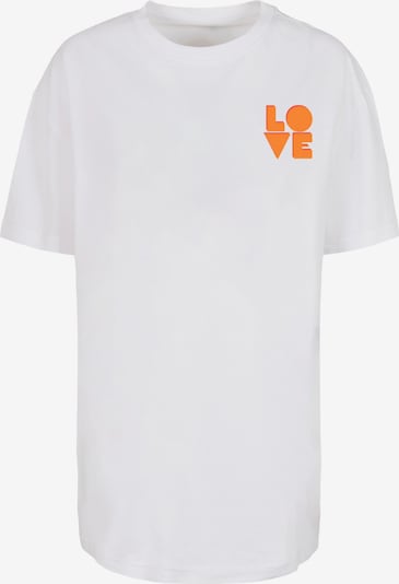 Merchcode Oversized tričko 'Hugs & Love - Love' - oranžová / bílá, Produkt