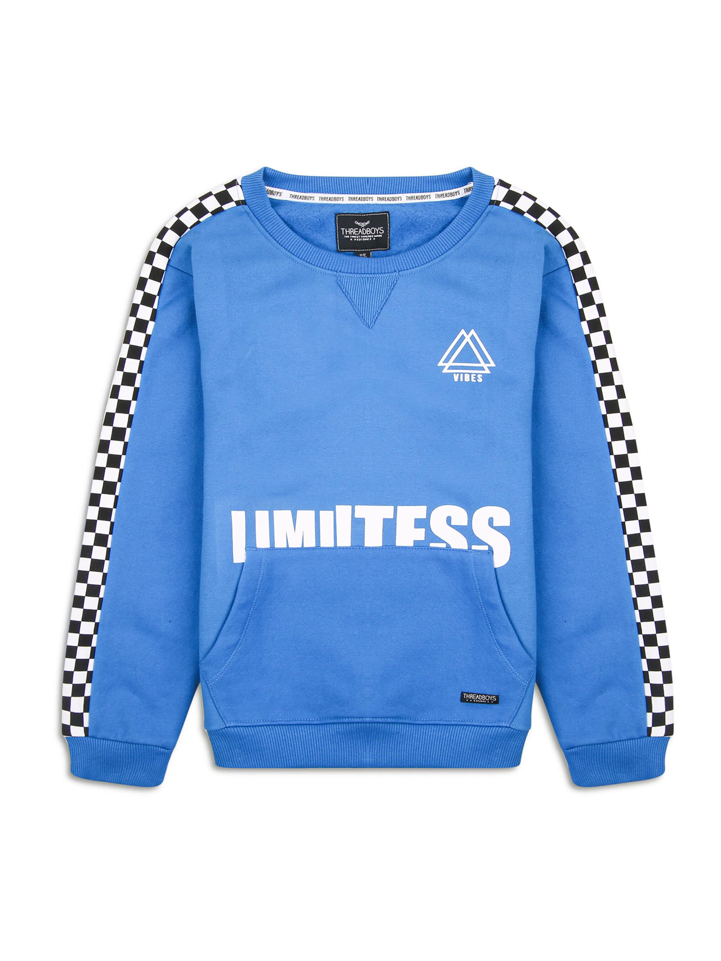 Threadboys Sweatshirt 'Limit' in Blue: front