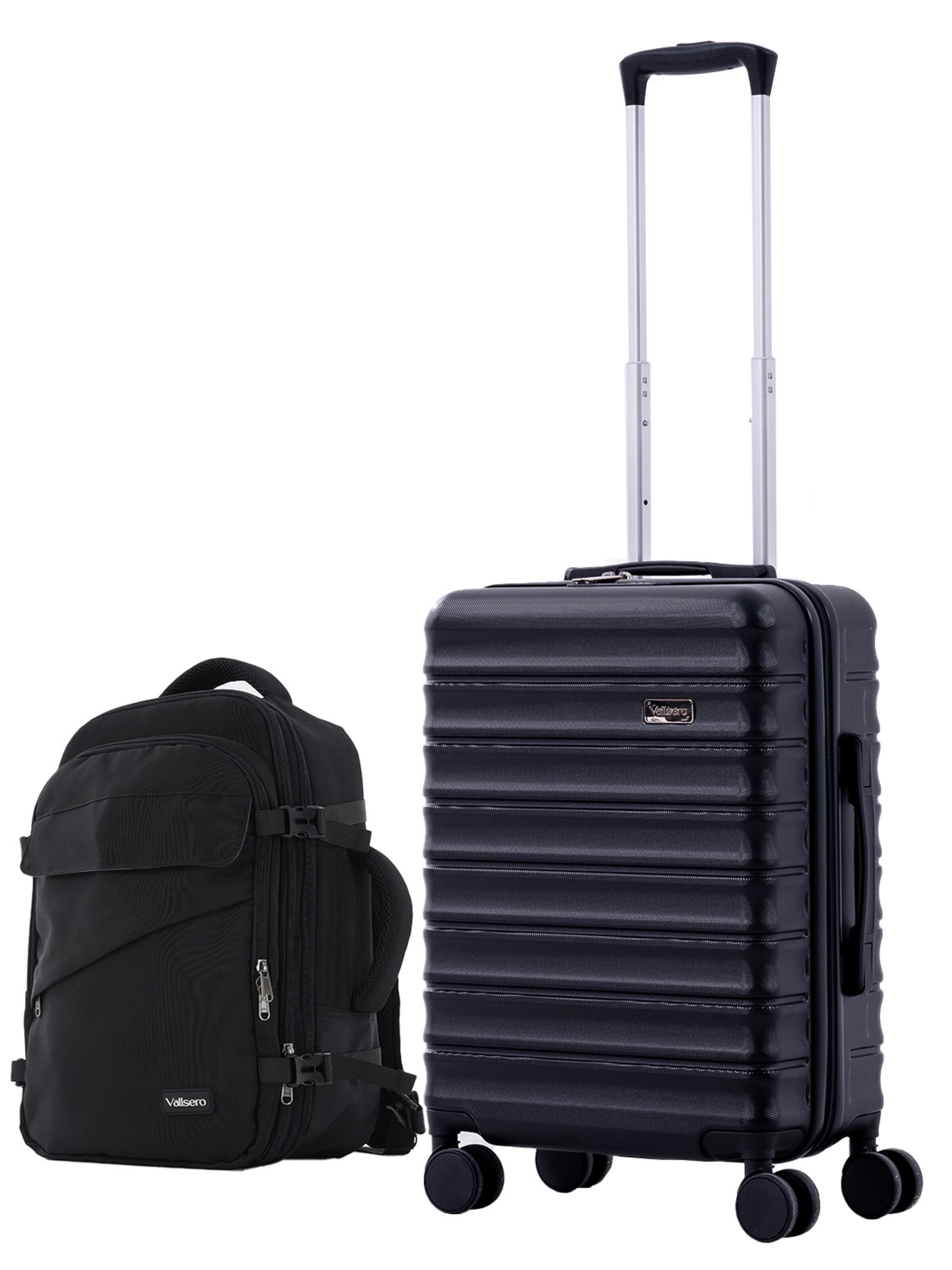 Vallsero Koffer 'VALLSERO LG5B Trolley und Rucksack'‌ in Schwarz: Vorderseite