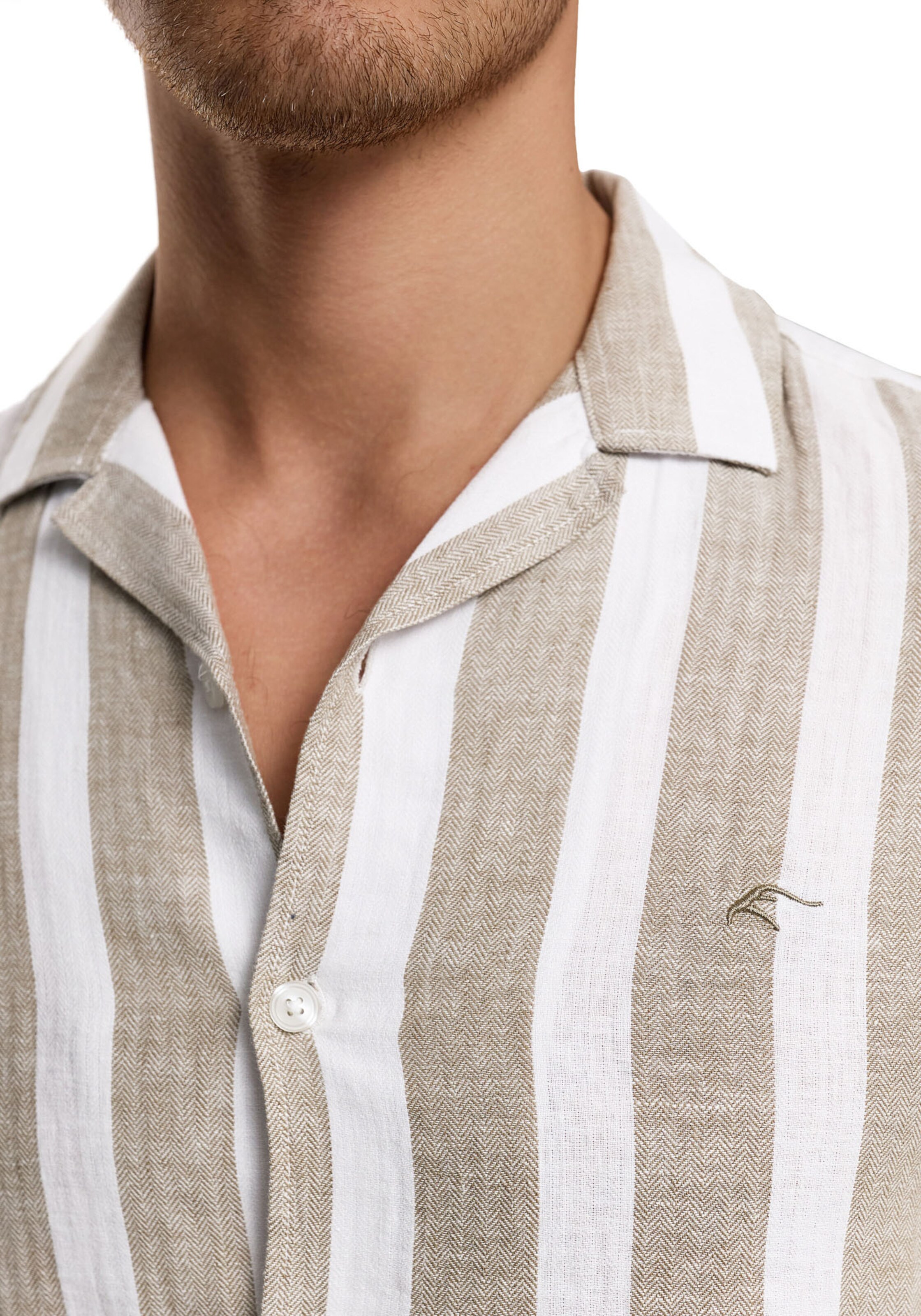 INDICODE JEANS Regular Fit Hemd in Beige