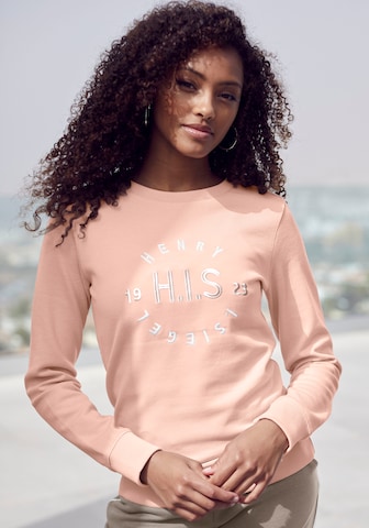 H.I.S Sweatshirt in Roze: voorkant