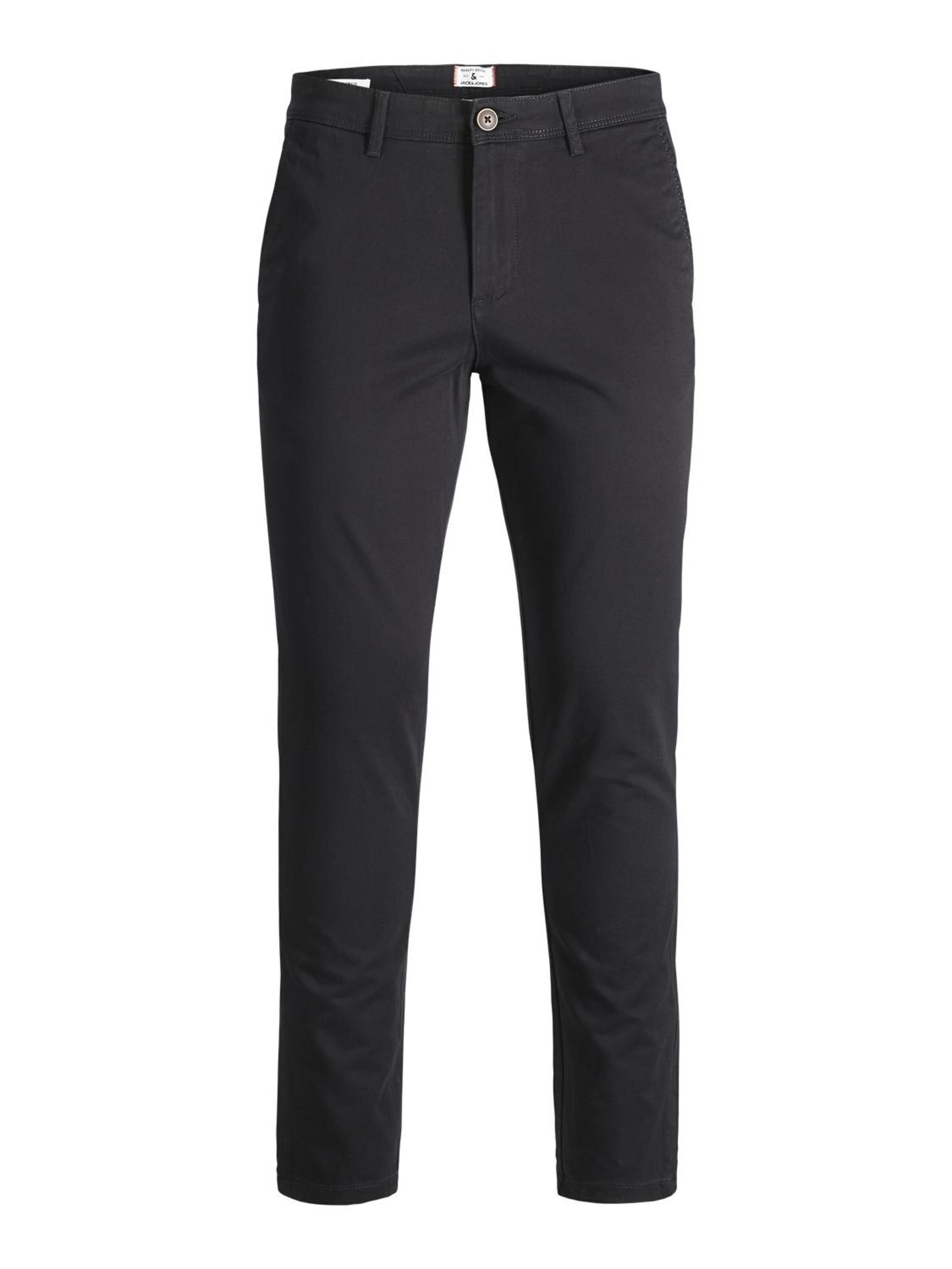 JACK & JONES Slimfit Παντελόνι τσίνο 'JJIMarco JJBowie' σε μαύρο: μπροστά