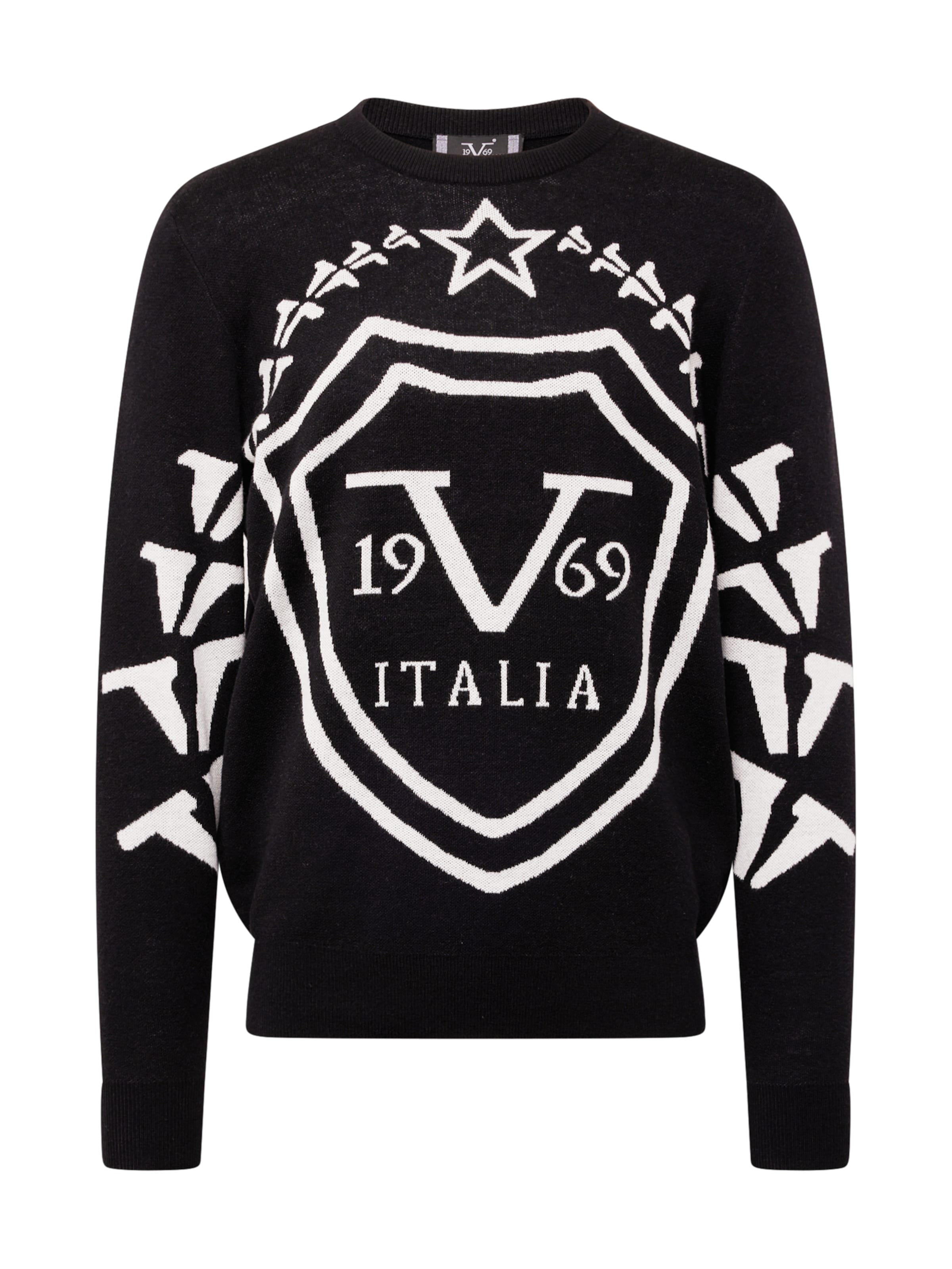 melns 19V69 ITALIA Džemperis 'ENZO': no priekšpuses