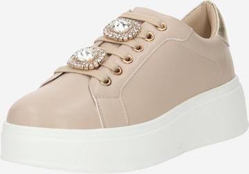 Kharisma Sneakers laag in Beige: voorkant