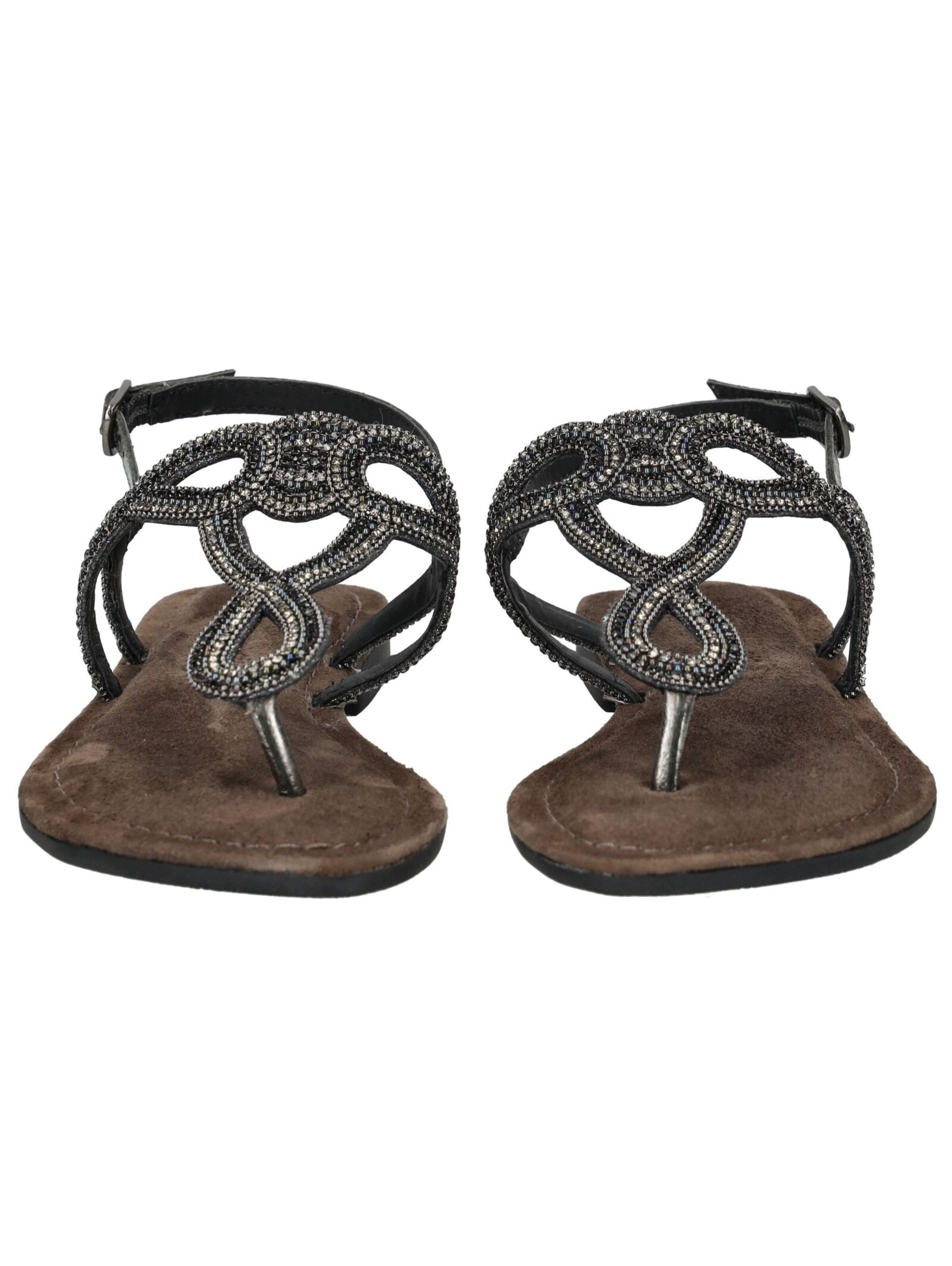 LAZAMANI T-Bar Sandals in Black