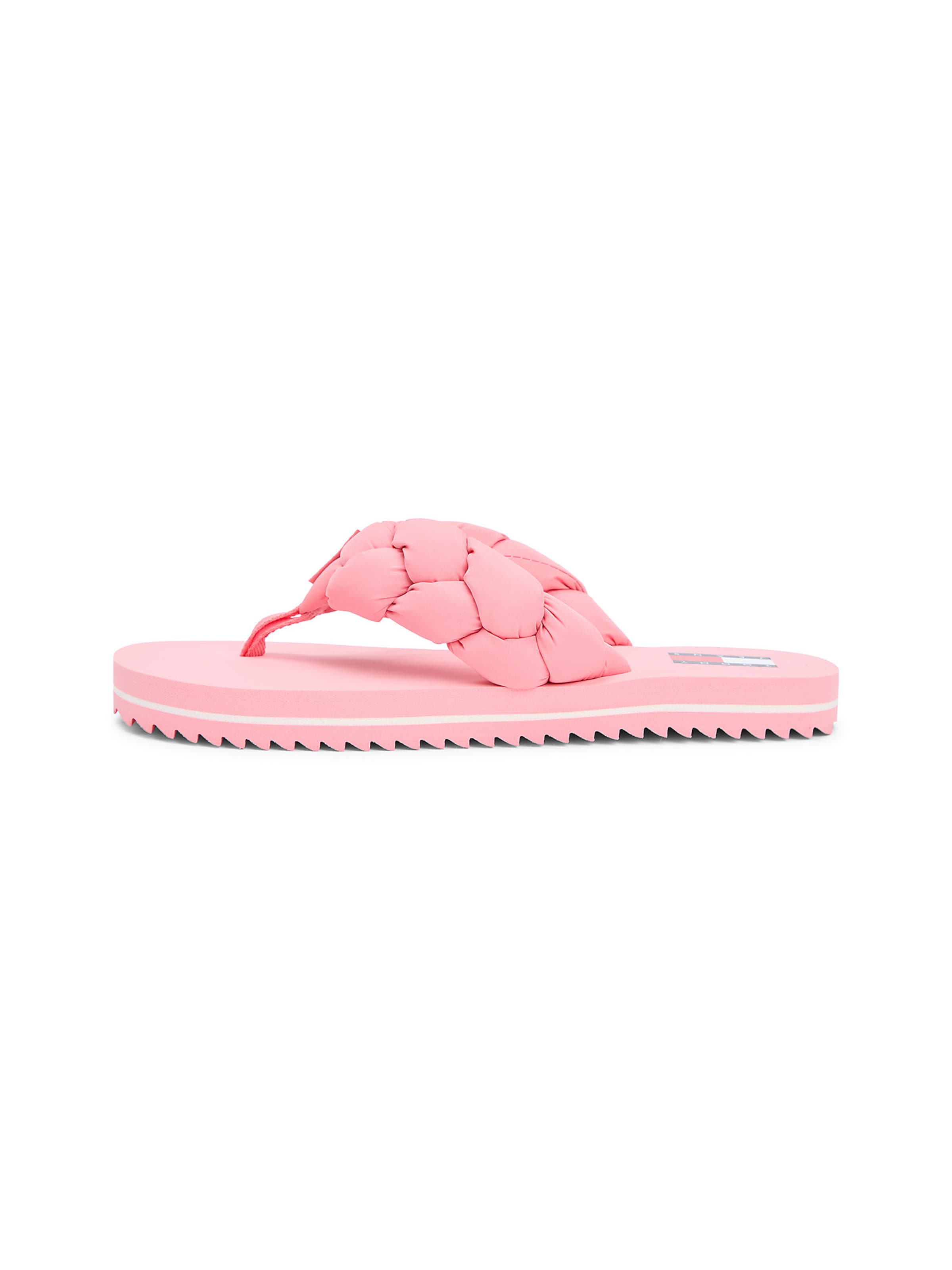 Tommy Jeans T-bar sandals in Pink: front