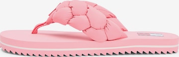 Tongs Tommy Jeans en rose : devant