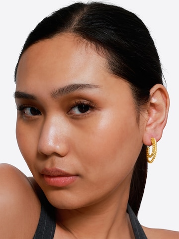 Heideman Earrings 'Minuc' in Gold: front