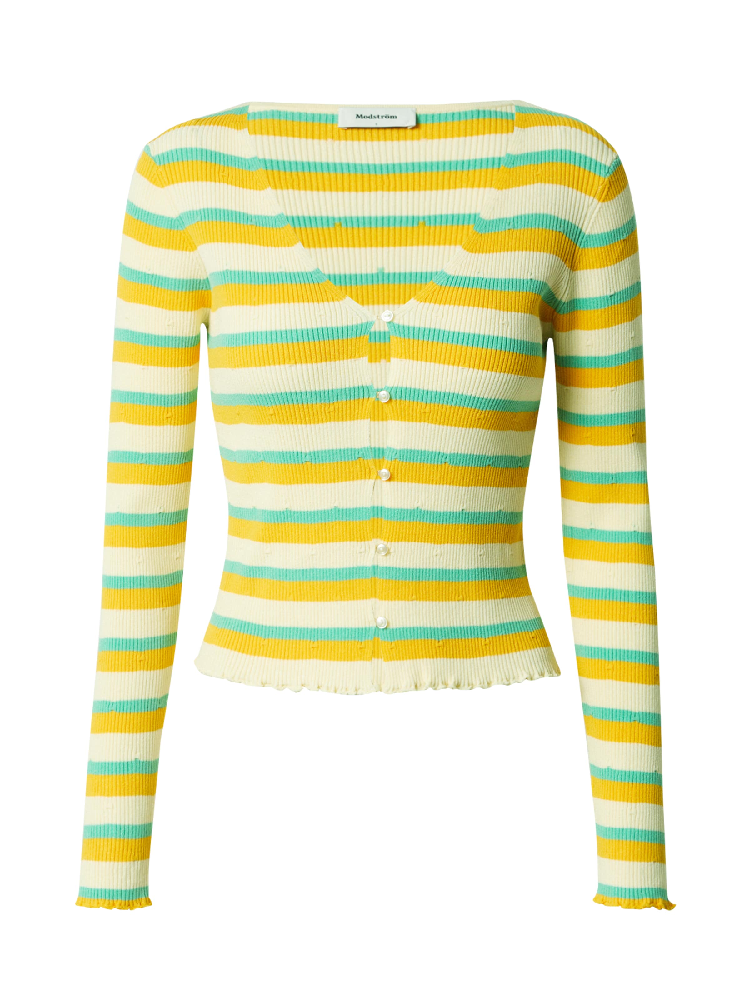 modström Knit cardigan 'Doris' in Green: front