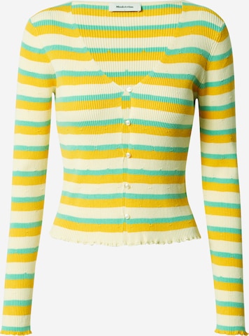 modström Strickjacke 'Doris' in Grün: Vorderseite