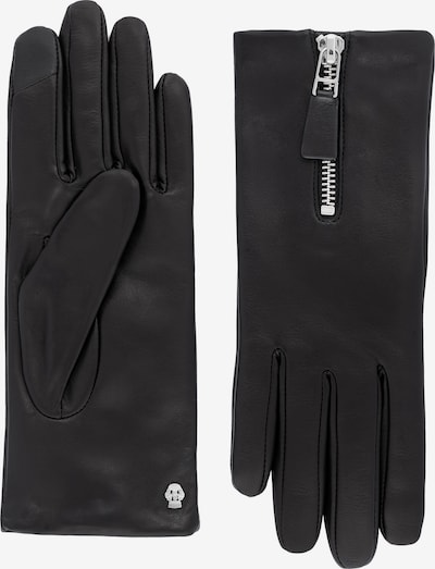 Roeckl Fingerhandschuhe  'York Touch' in schwarz / silber, Produktansicht