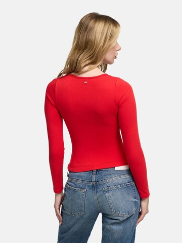 cfab (formerly creamy fabrics) Top 'Cotton Long Sleeve mit integriertem Wireless Bra'‌‌‌ in Rot
