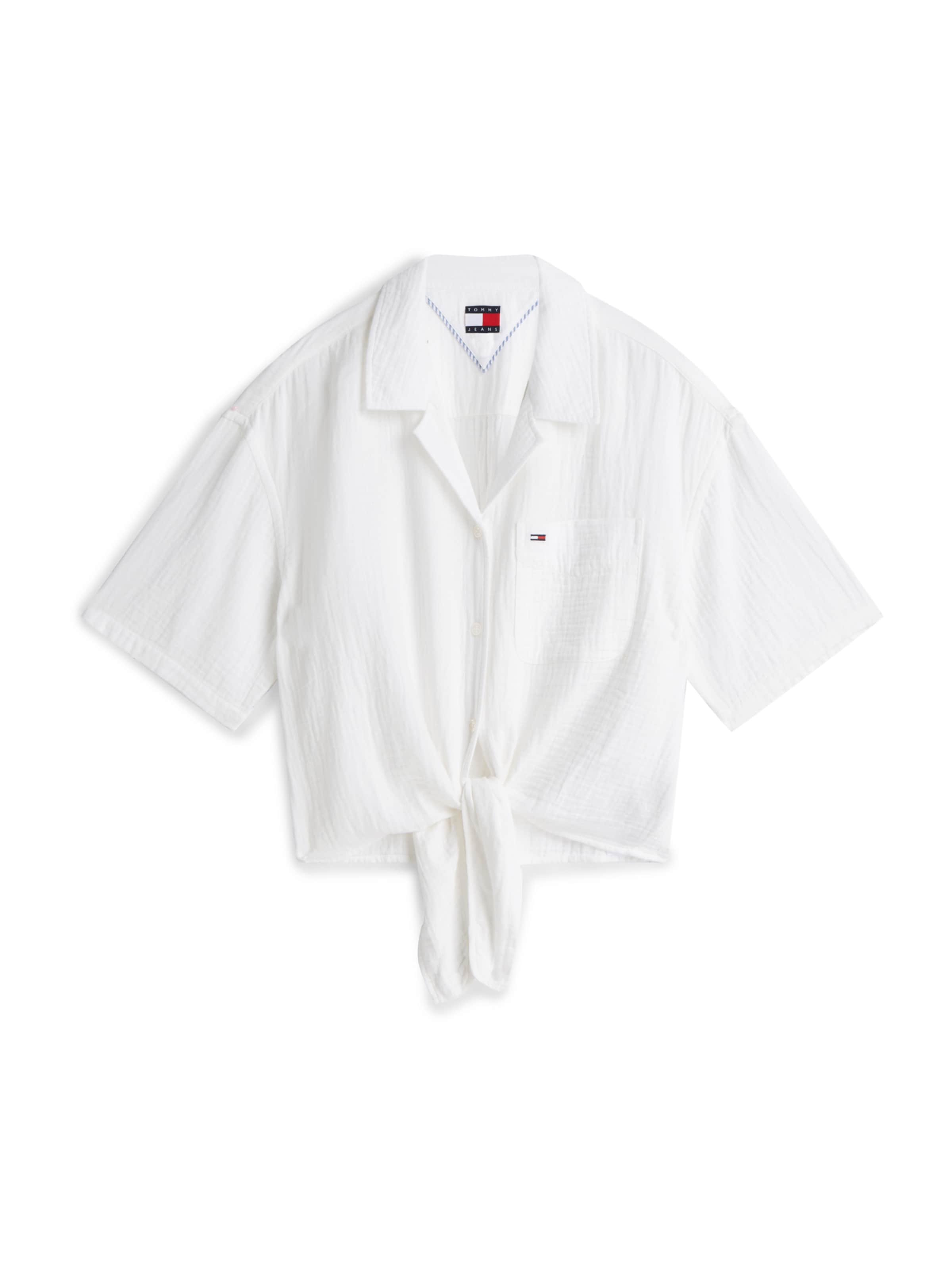 Chemisier Tommy Jeans en blanc : devant