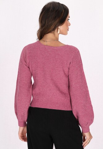 Pullover di faina in rosa