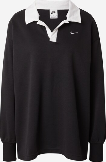 Nike Sportswear Shirt 'Essential' in de kleur Zwart / Wit, Productweergave