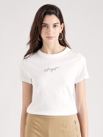 T-shirt 'Classic 4' HUGO Red en blanc : devant