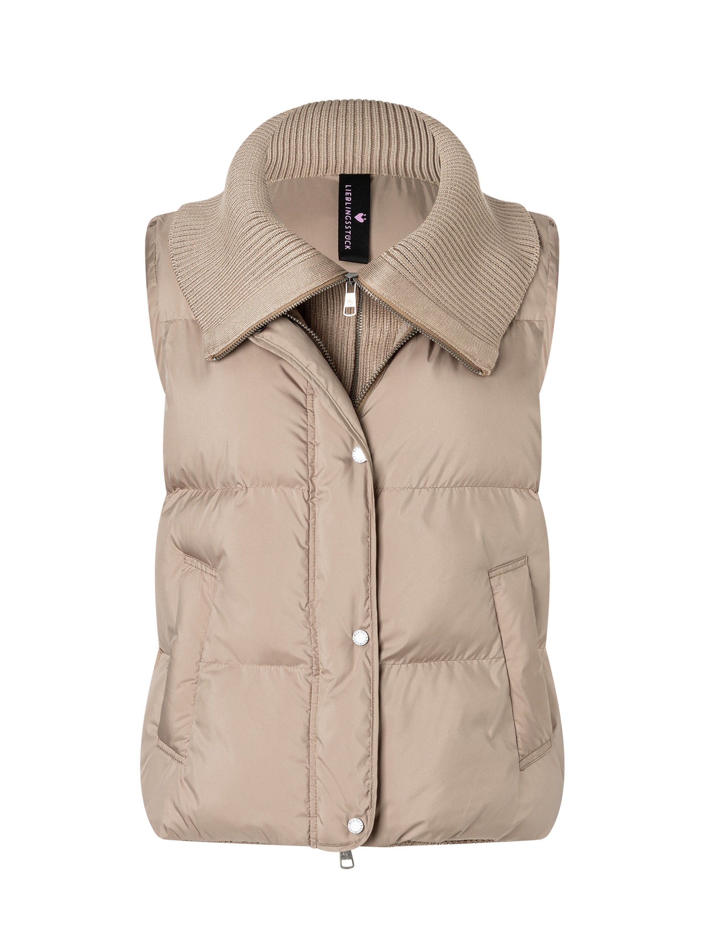 LIEBLINGSSTÜCK Vest 'Baton' in Beige: front