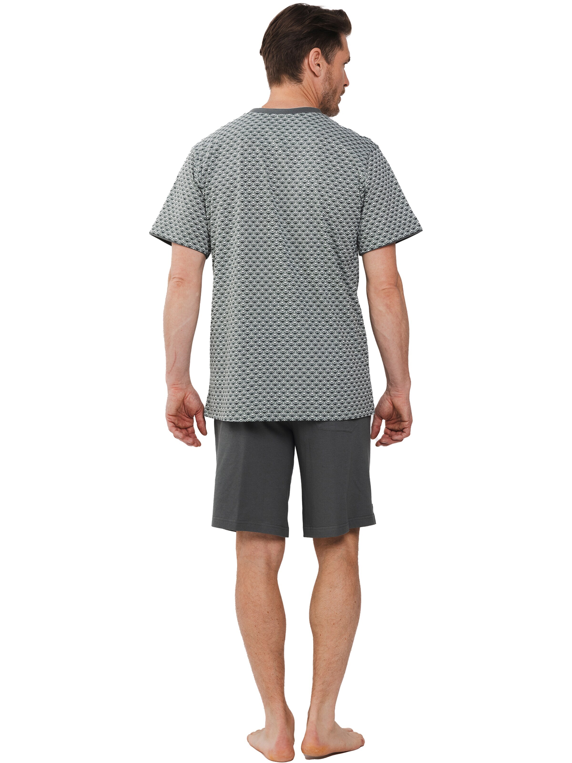 Pastunette Pyjama kort 'Shortama with buttons' in Groen
