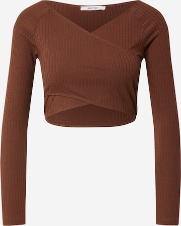 ABOUT YOU Shirts 'Nia' i brun: forside