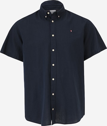 Jack & Jones Plus Regular fit Button Up Shirt 'SUMMER' in Blue: front