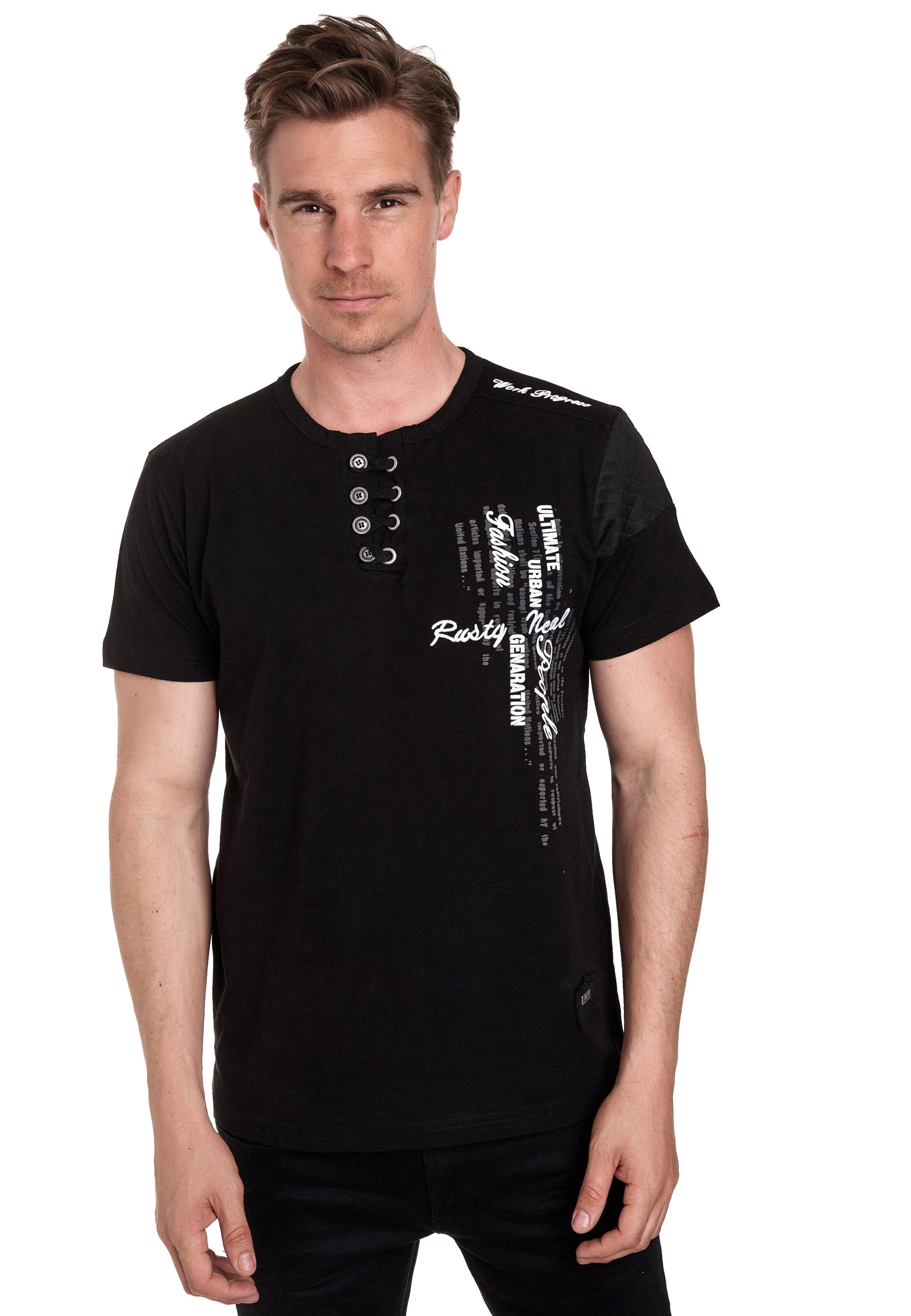 Rusty Neal Shirt in Black: front