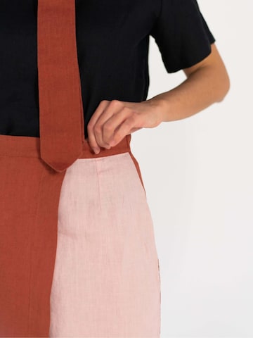 HACOY Skirt 'Linen Business Skirt' in Orange