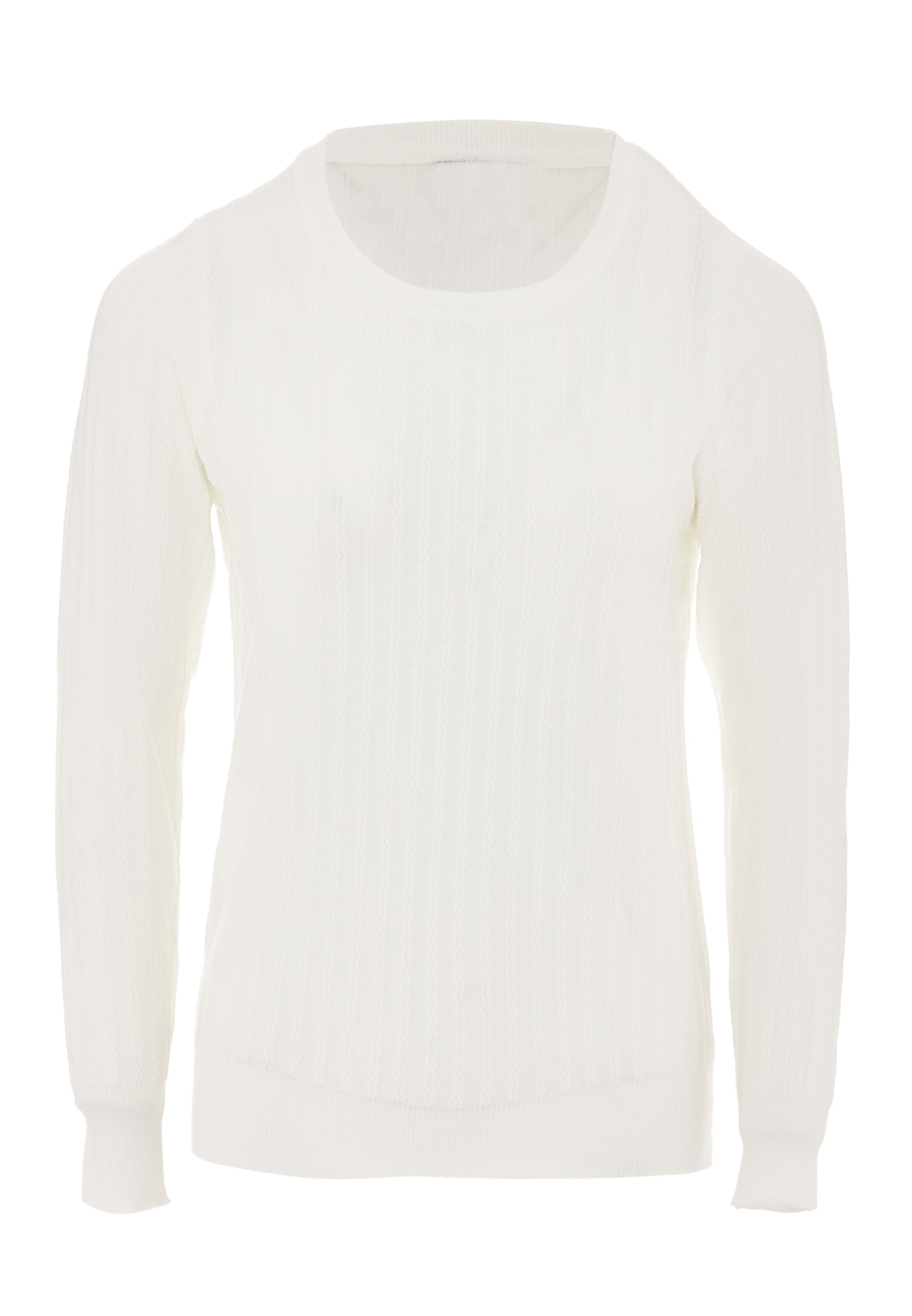 Sidona Pullover em branco lã, Vista do artigo