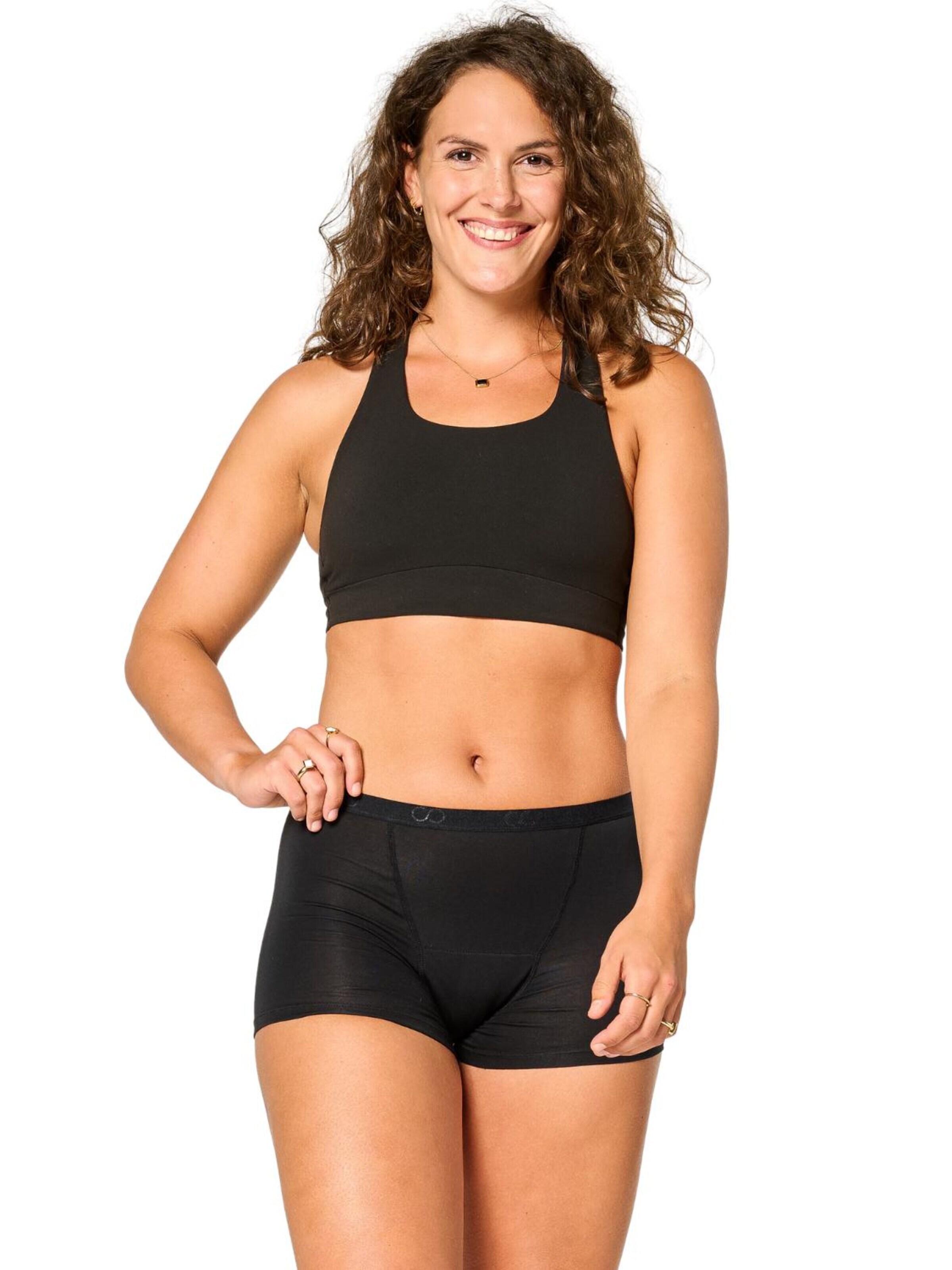 Moodies Undies Slip 'Boyshort gemiddeld -zwaar' in Zwart: voorkant