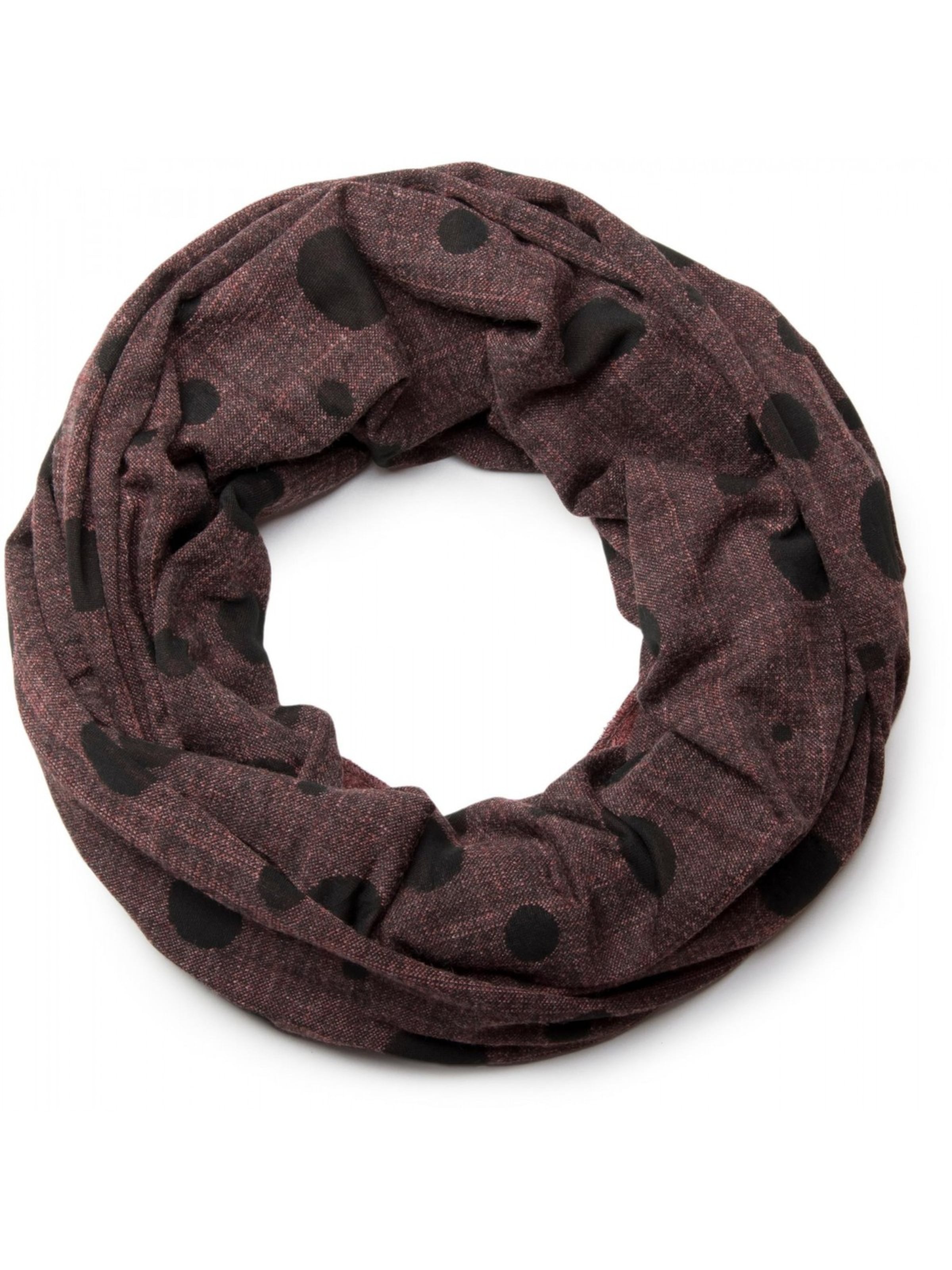 styleBREAKER Schlauchschal 'Loop Schal mit Sterne und Punkte Muster'‌‌‌‌‌‌‌ in Braun