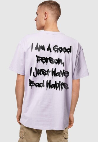 Merchcode Shirt 'Bad Habits' in Lila