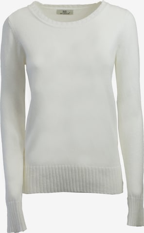 Influencer Sweater in White: front